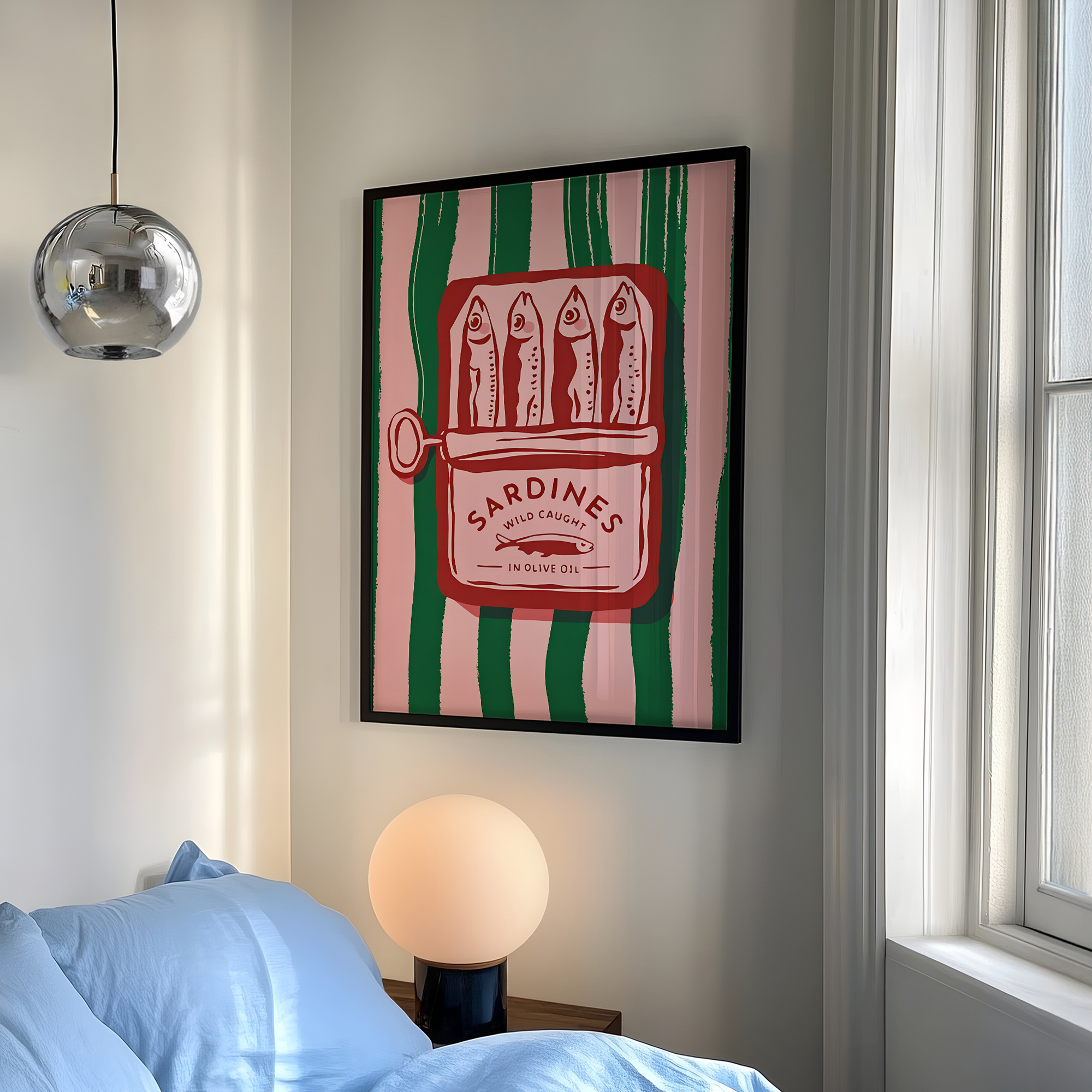 Photography By - Vintage Cartoon Olive Oil Sardines Wall