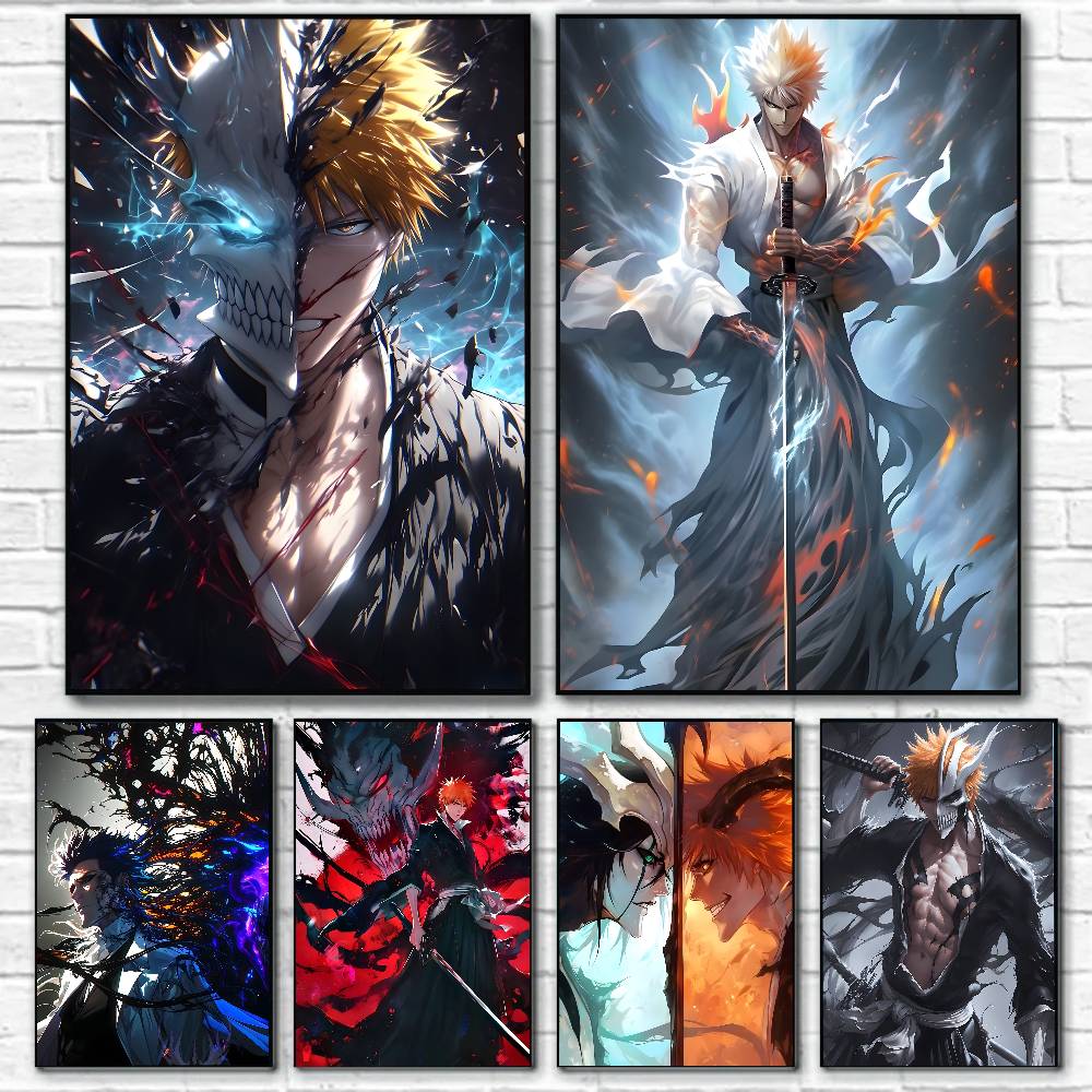 Photography By - B-Bleach K-Kurosaki I-Ichigo Anime Poster Canvas
