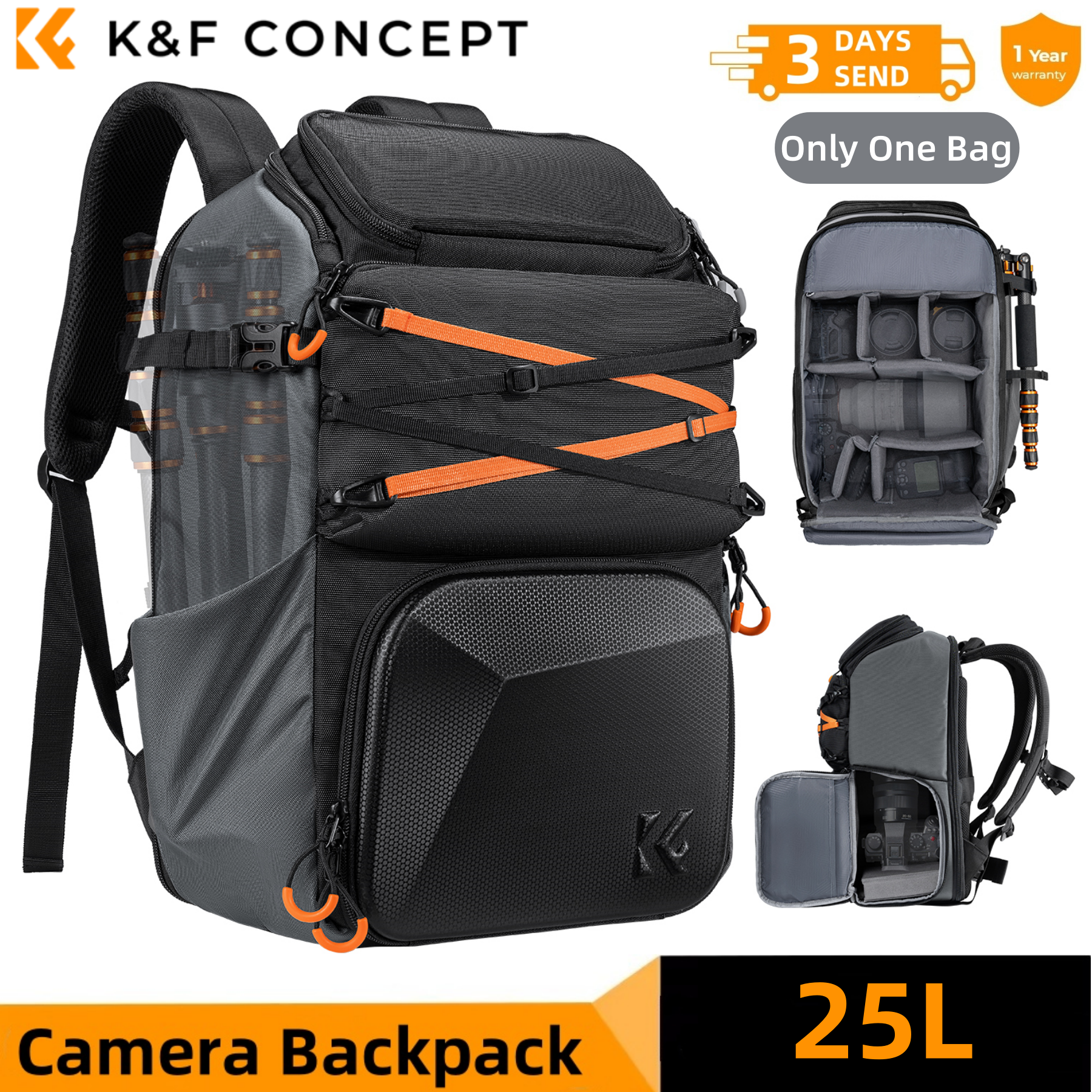Photography Outdoor - K&F CONCEPT 25L Outdoor Camera Backpack