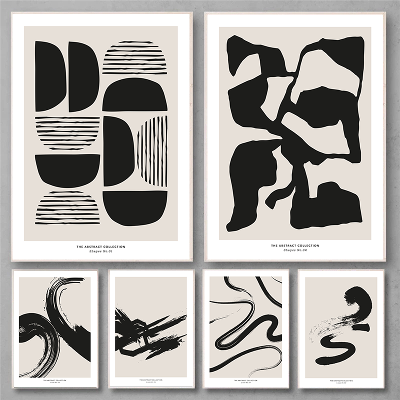 Photography Technique - Minimalist Paint Strokes Abstract Wall Art