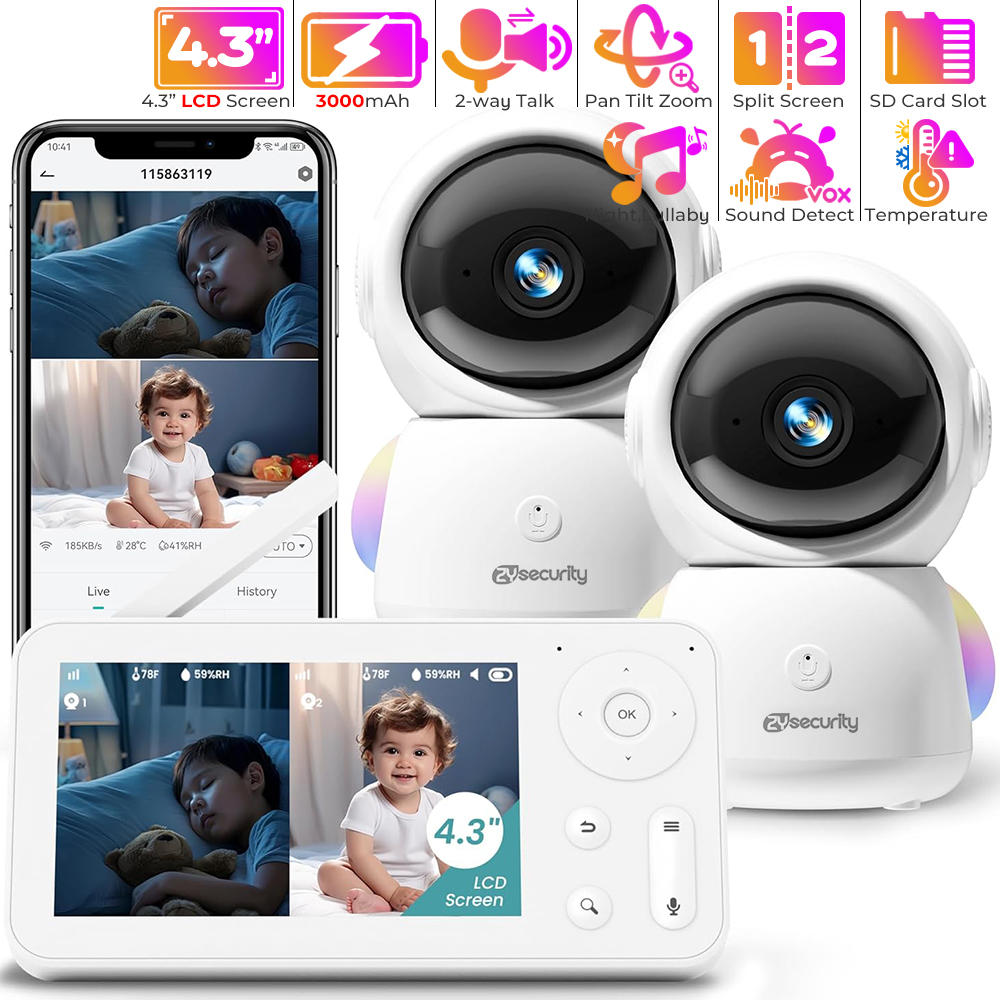 Photography Darkroom - 2K Baby Monitor with 2 Cameras