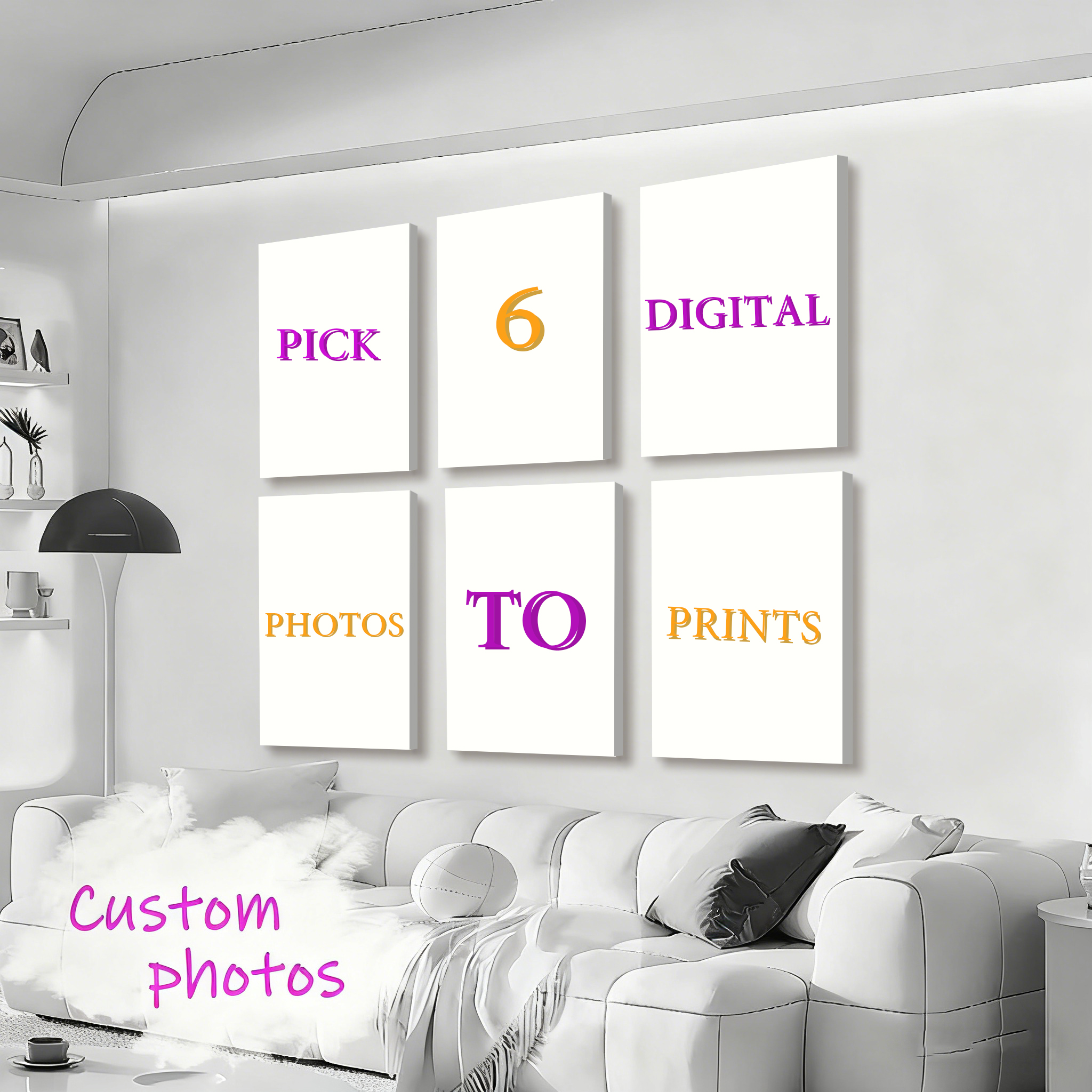 Photography Kit - 6pcs/set Custom Canvas Prints Photo Wall
