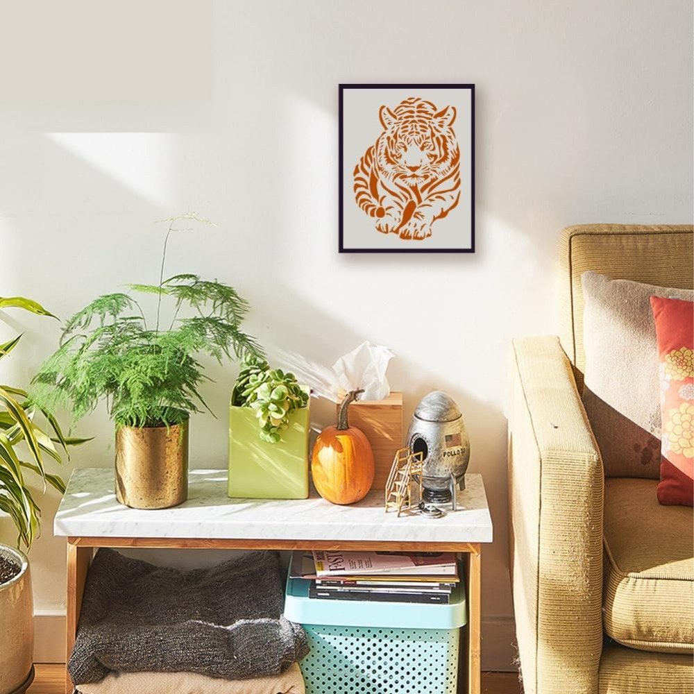 Tiger Stencil with Paint Brush - Photography Technique avis et prix