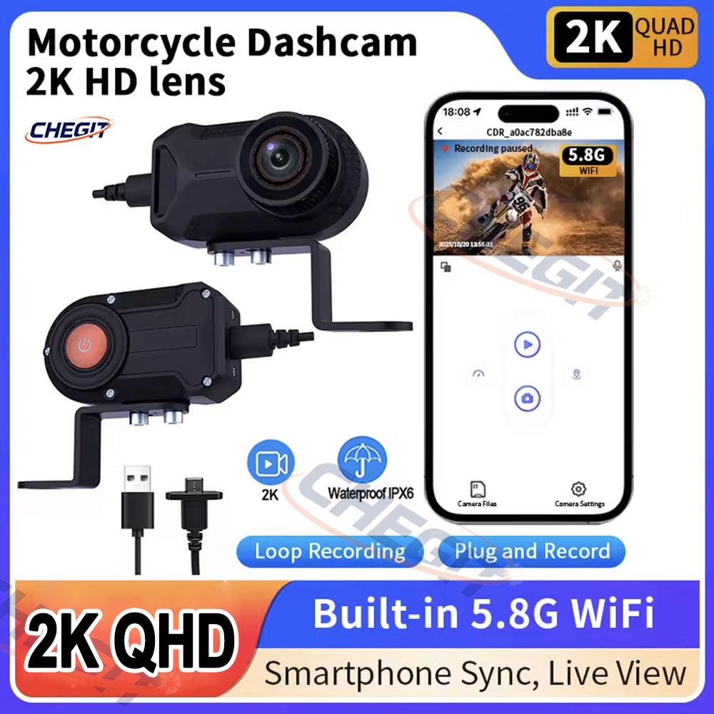 Motorcycle DVR 2K HD WiFi With - Photographic Memory avis et prix