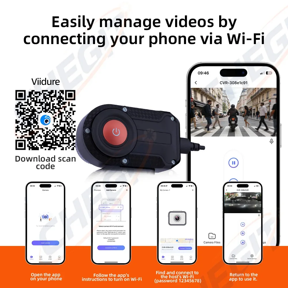 Motorcycle DVR 2K HD WiFi With - Photographic Memory avis et prix