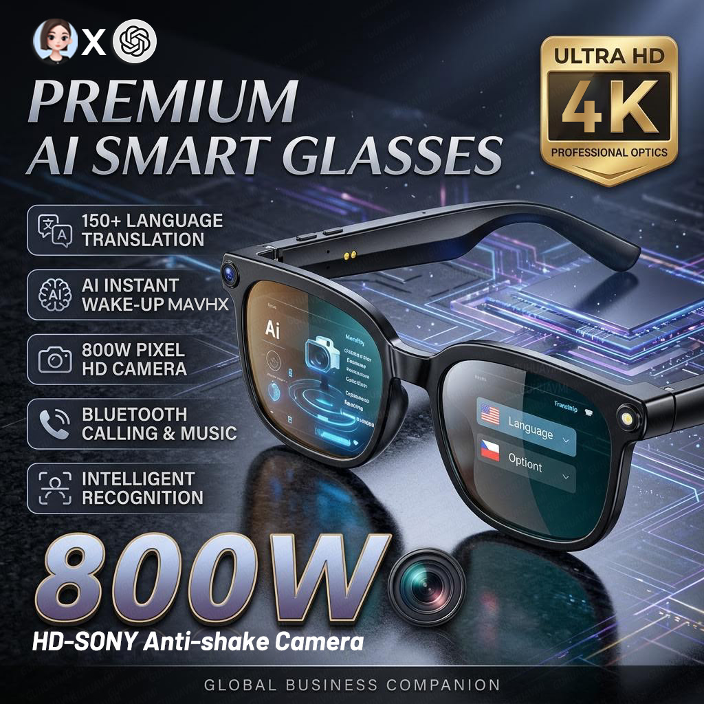 2026 4K 8MP Smart Glasses Men  - Photography Unit avis et prix