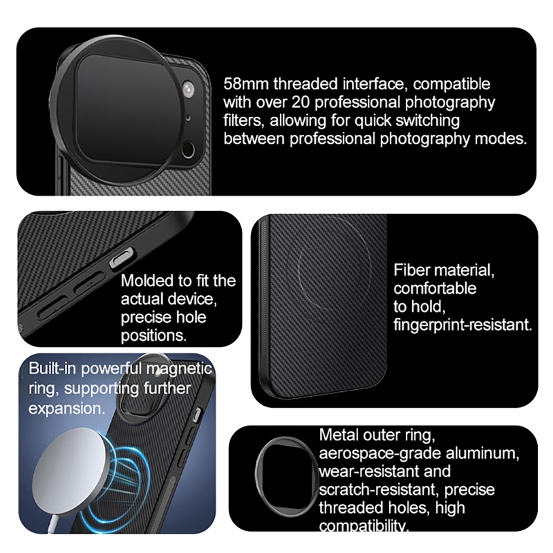 4 in 1 Lens 58mm Mobile Phone  - Photography Kit avis et prix