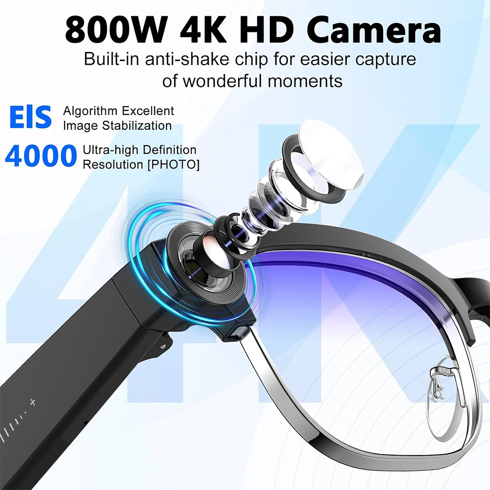 4K Smart AI Glasses 8MP Camera - Photography Unit avis et prix
