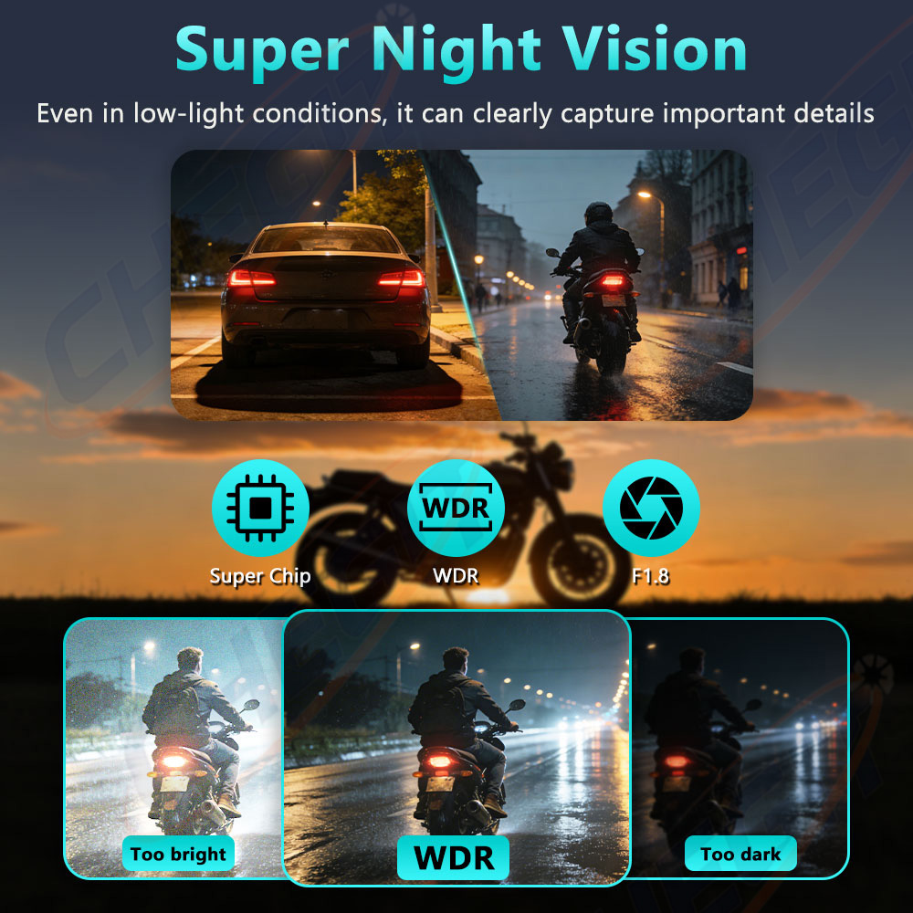 New 2K HD Motorcycle DVR Water - Photographic Memory avis et prix