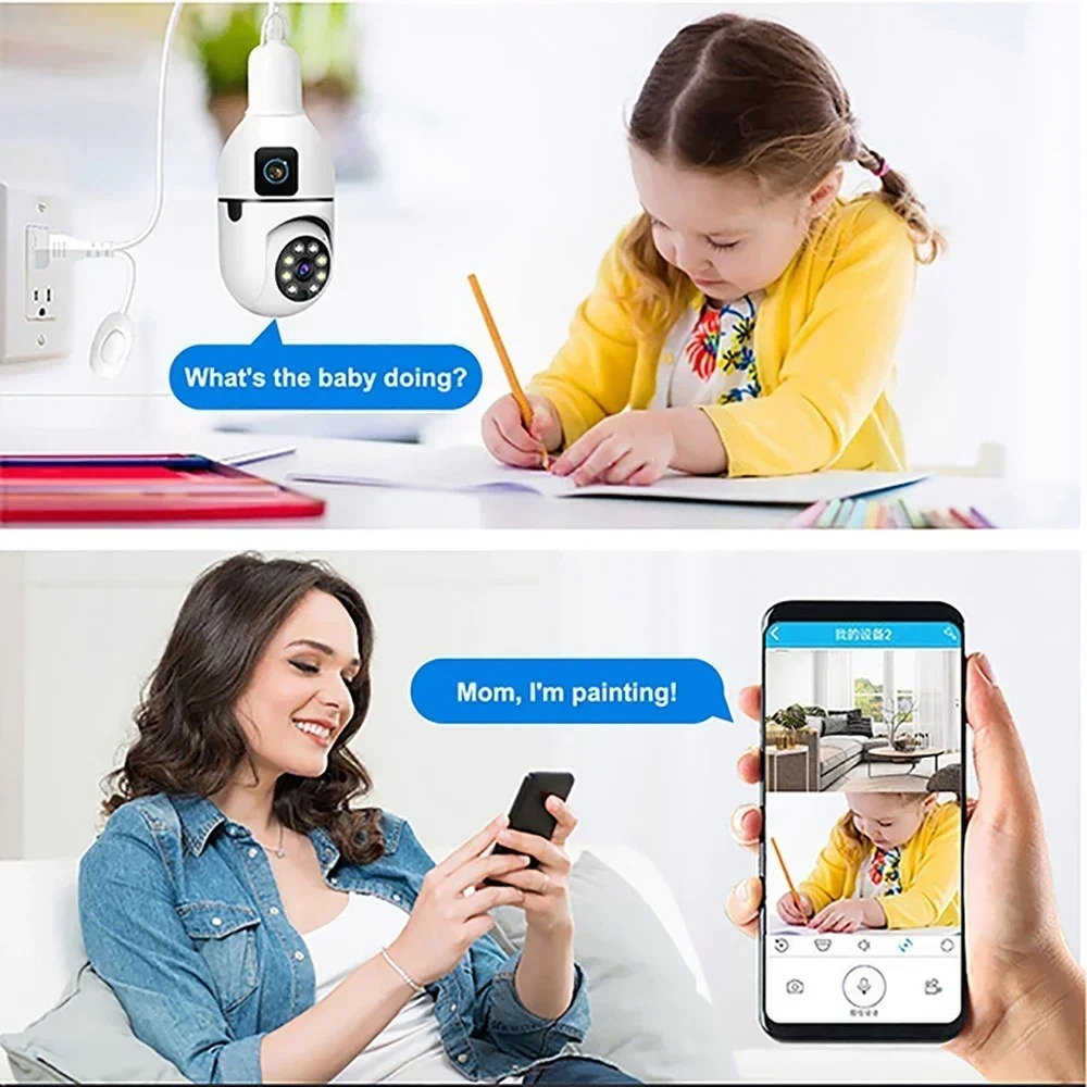 8MP E27 Bulb WIFI Camera 8X Zo - Photography Term avis et prix