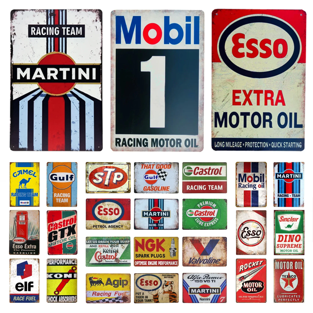 Vintage-Style Motor Oil Gas Si - Photography By avis et prix
