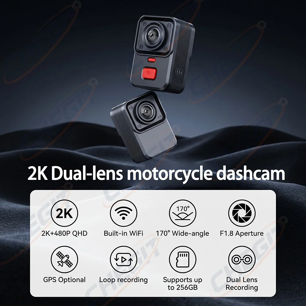2 Camera Motorcycle DVR 2K HD  - Photographic Memory avis et prix