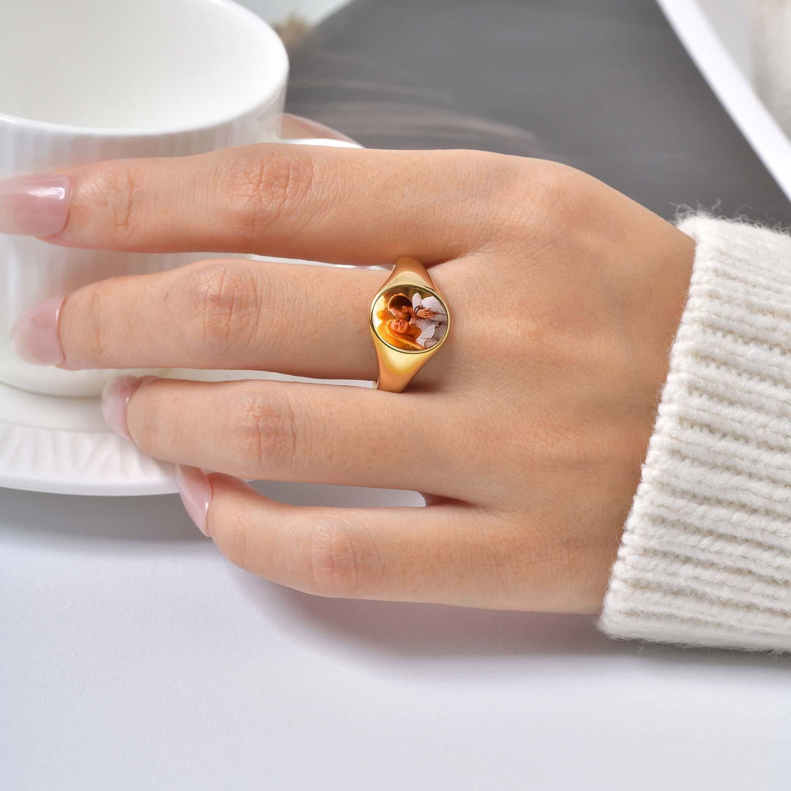 Custom Photo Signet Ring for W - Photographic Memory avis et prix