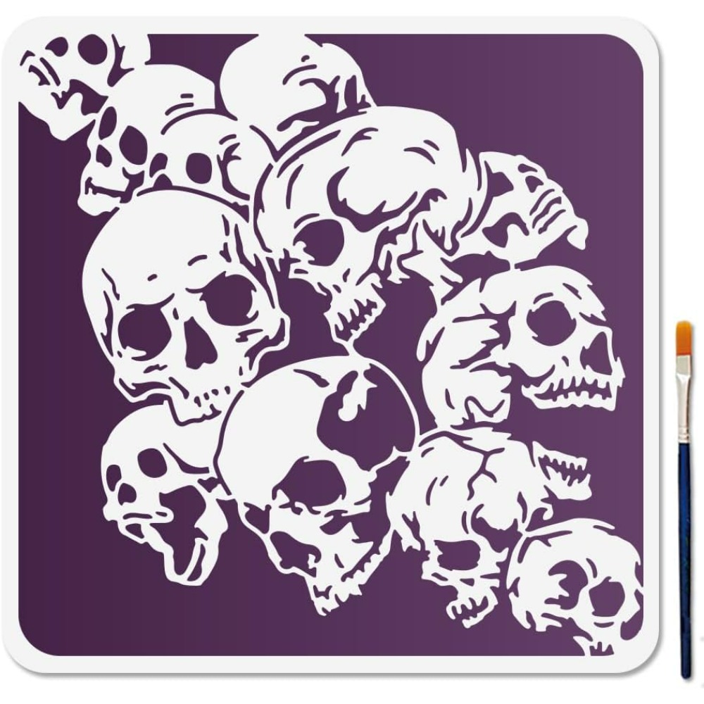 Skull Background Stencil Skull - Photography Technique avis et prix