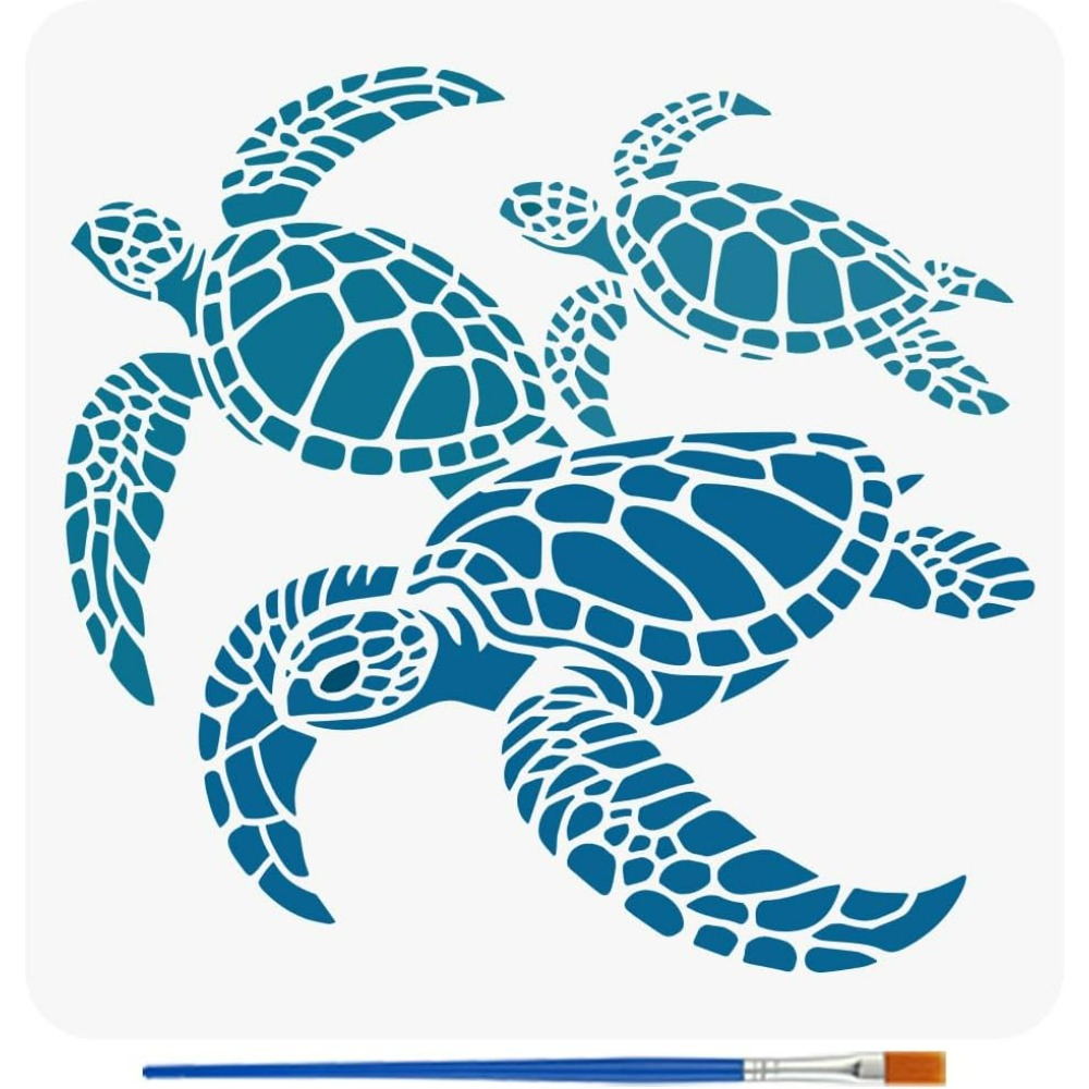 Turtles Stencil for Painting w - Photography Technique avis et prix