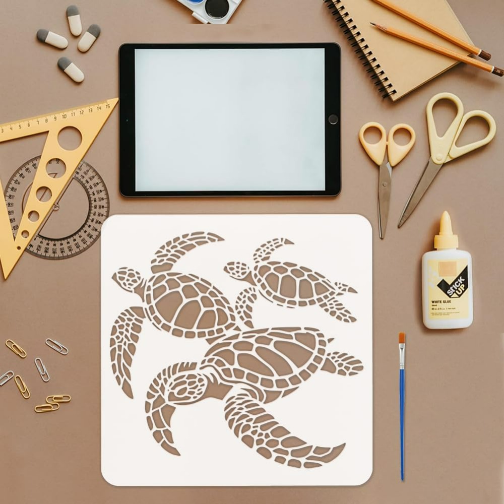 Turtles Stencil for Painting w - Photography Technique avis et prix