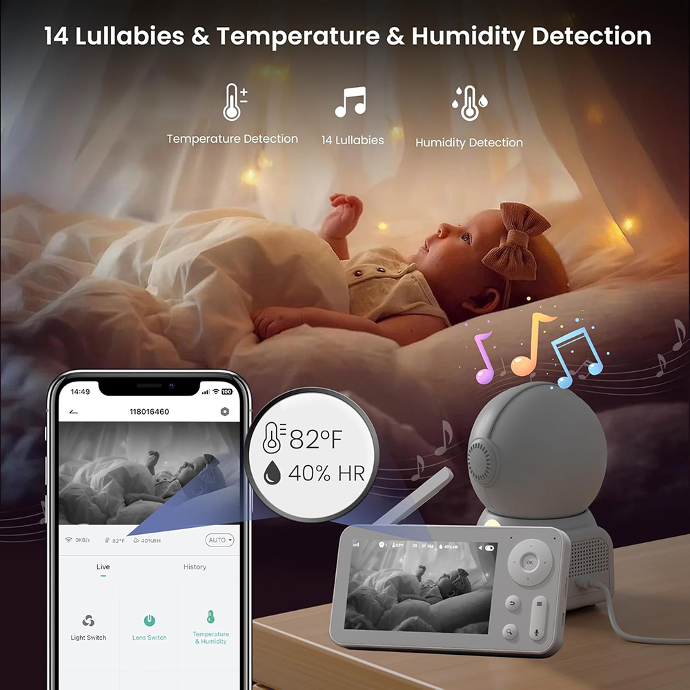 2K Baby Monitor with 2 Cameras - Photography Darkroom avis et prix