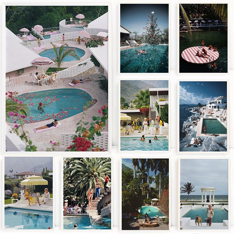 Slim Aarons Poolside Party Pos - Photography Vintage avis et prix