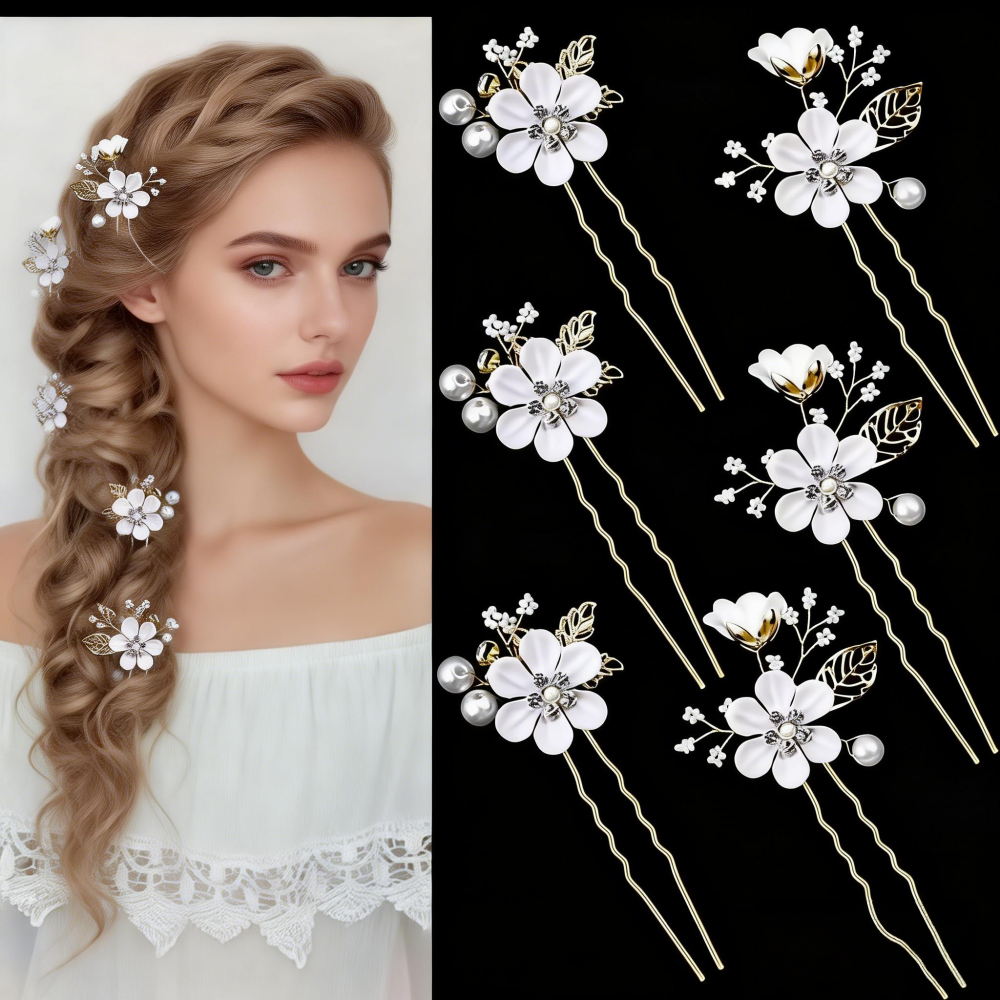6-Piece Floral Pearl Hairpin S - Photography Date avis et prix